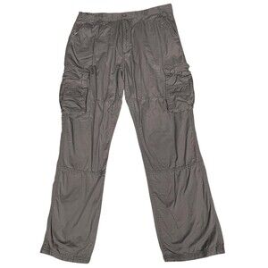 PJMARK Cargo Pants Mens 39x32.5 Gray 100% Cotton Multi Pocket Outdoor Casual